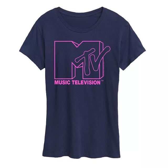 Womens Its All Messy Graphic Tee, Girls Blue Product Image