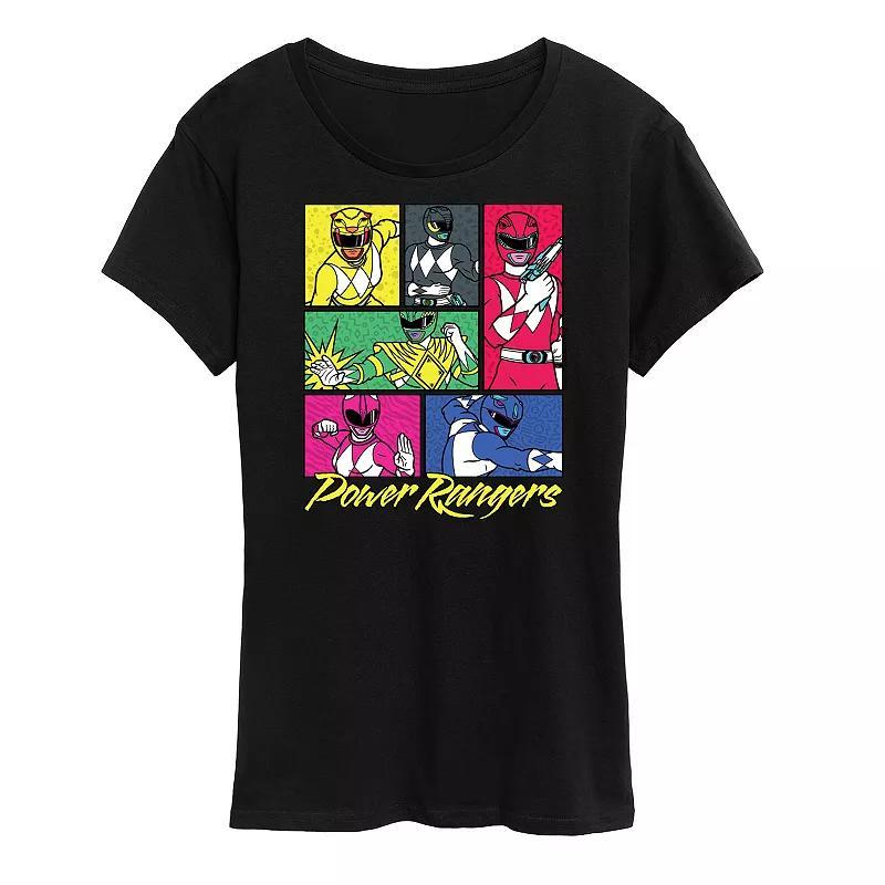 Womens Power Rangers Grid Graphic Tee Product Image