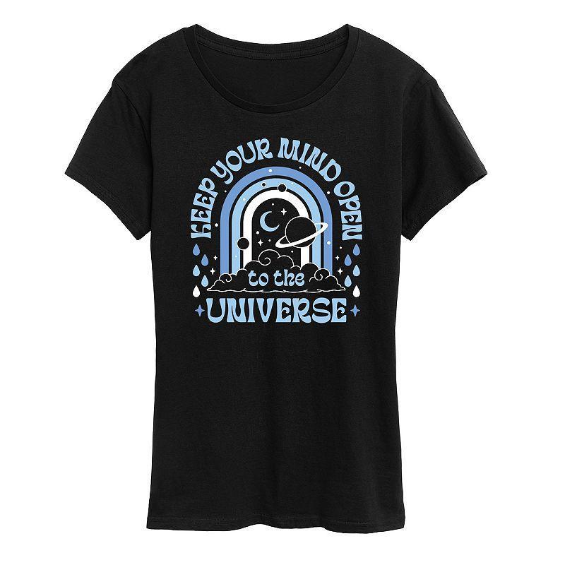 Womens Mind Open Universe Graphic Tee Heather Grey Product Image