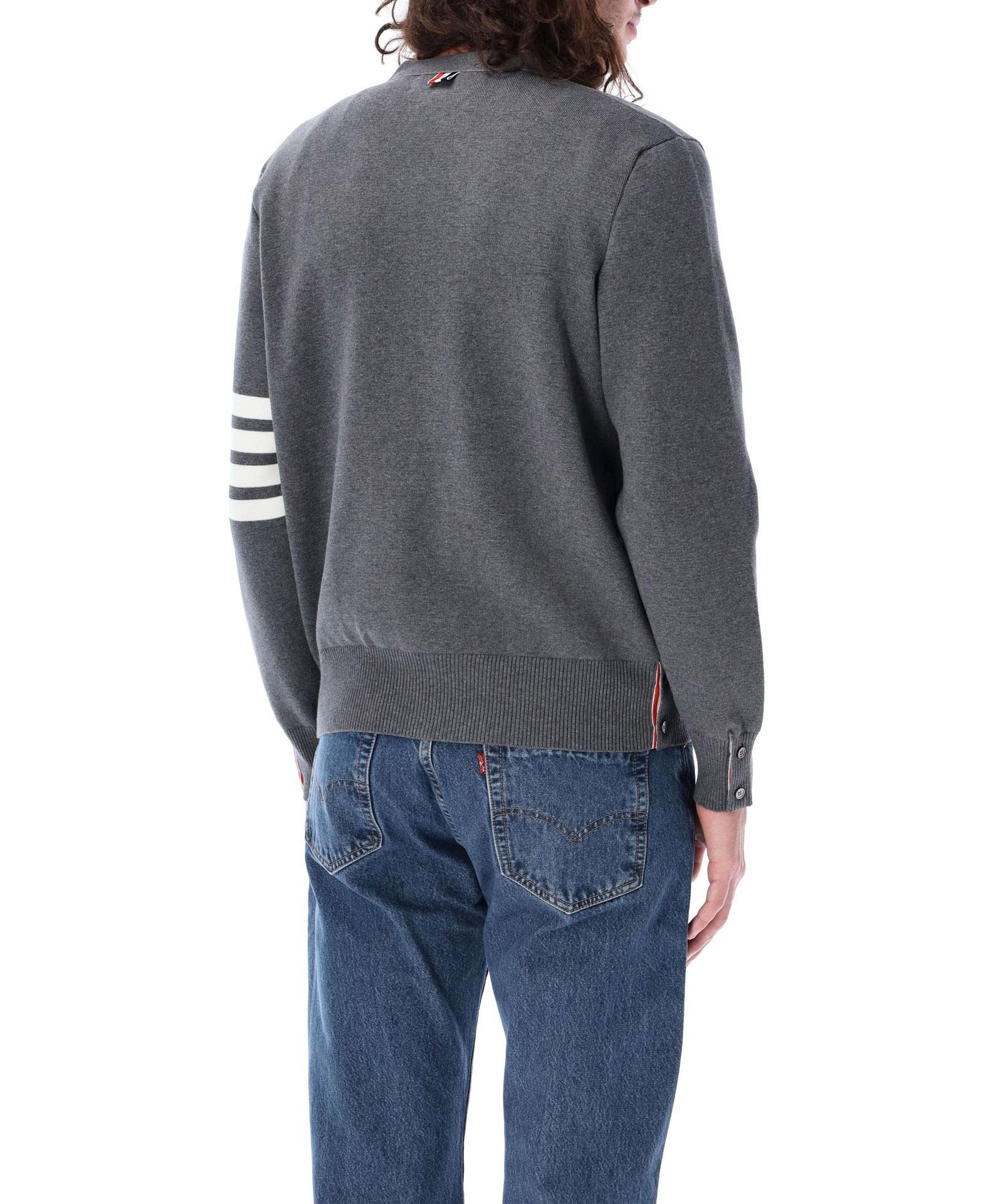 THOM BROWNE 4-bar Cardigan In Grey Product Image