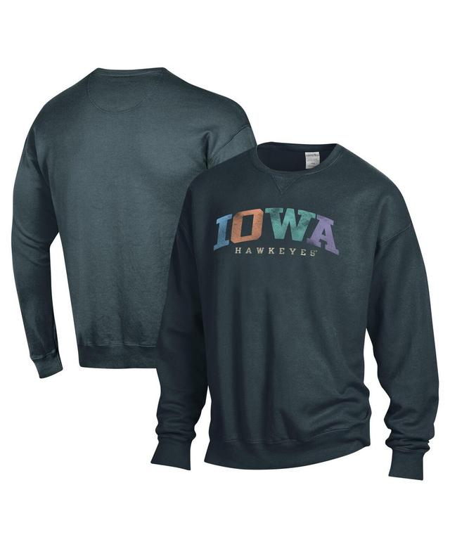 Unisex ComfortWash Gray Iowa Hawkeyes Oversized Pullover Sweatshirt, Womens Product Image