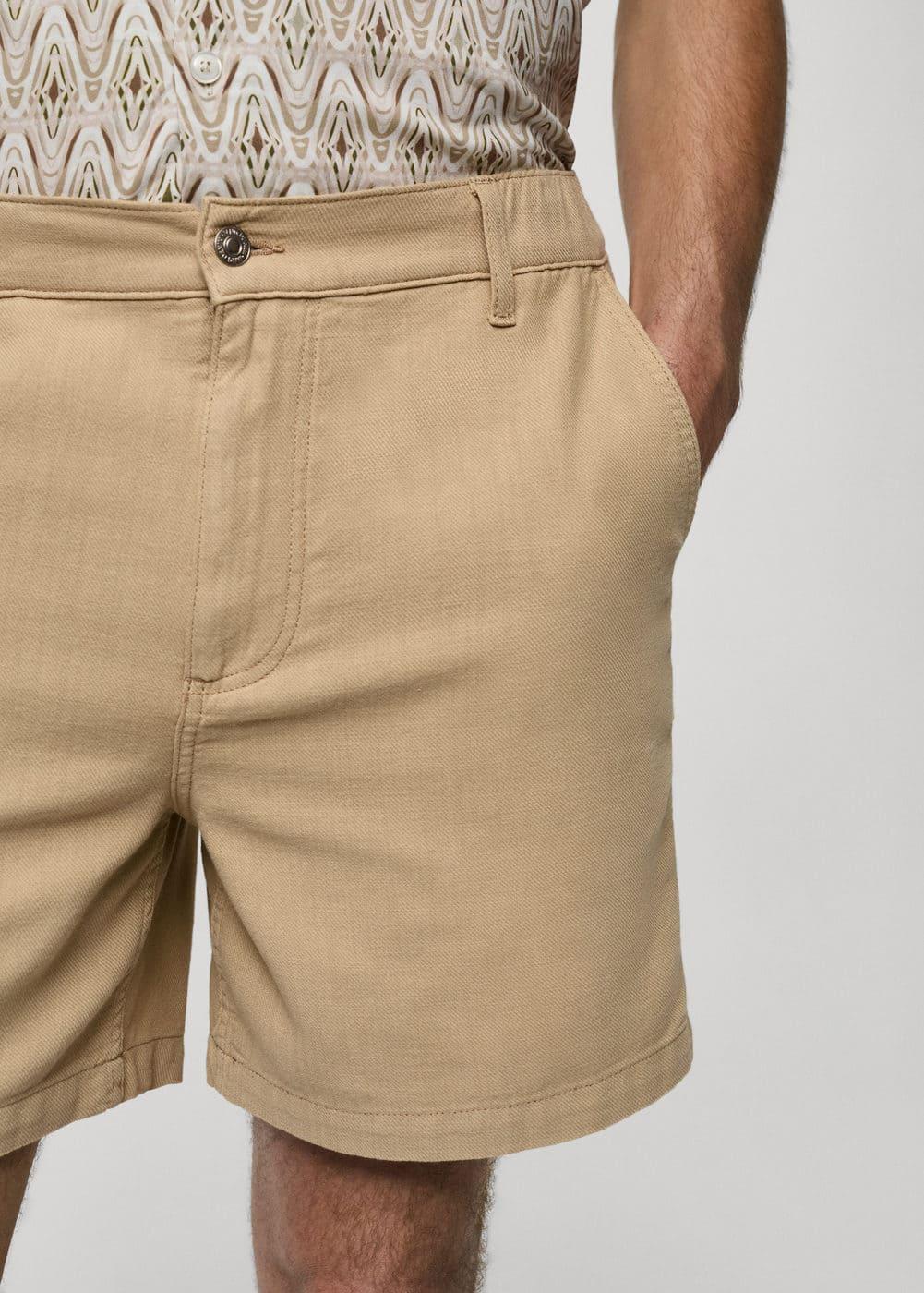 MANGO MAN - Pockets cotton Bermuda shorts ochreMen Product Image