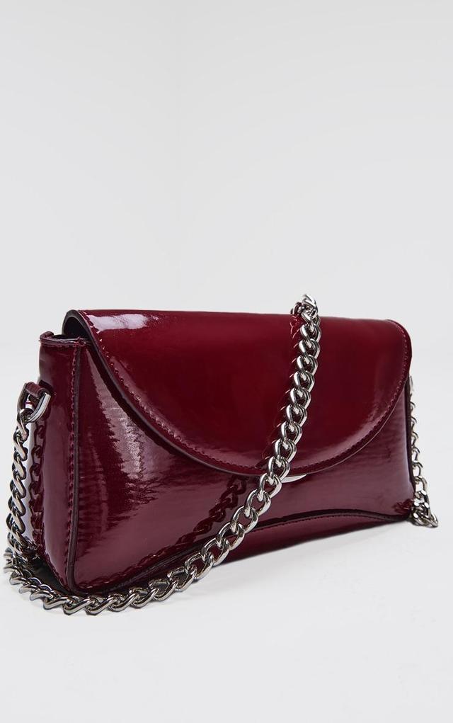 Burgundy Patent Envelope Cross Body Bag Product Image