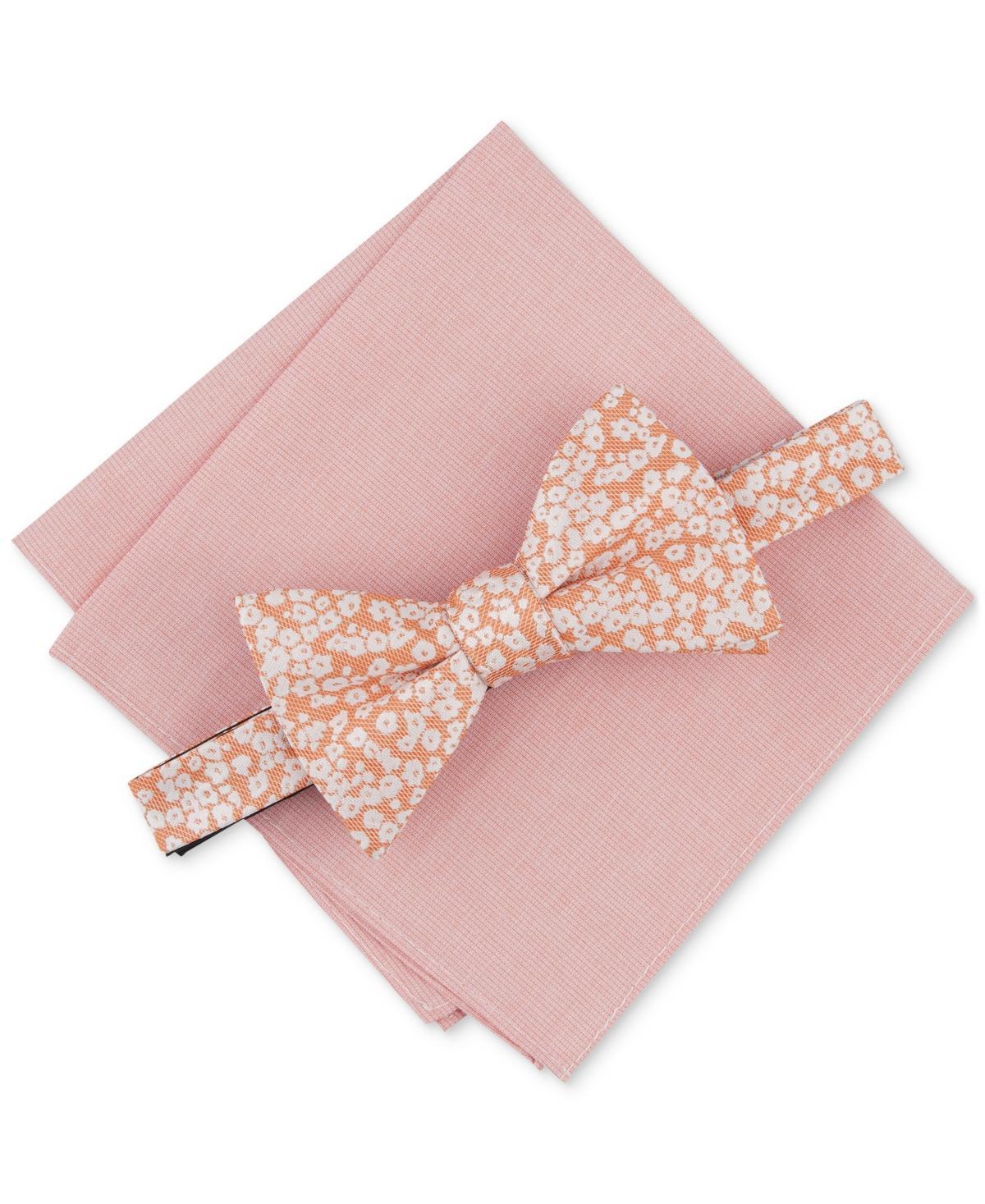 Bar Iii Mens Brennan Floral Bow Tie & Solid Pocket Square Set, Created for Macys Product Image