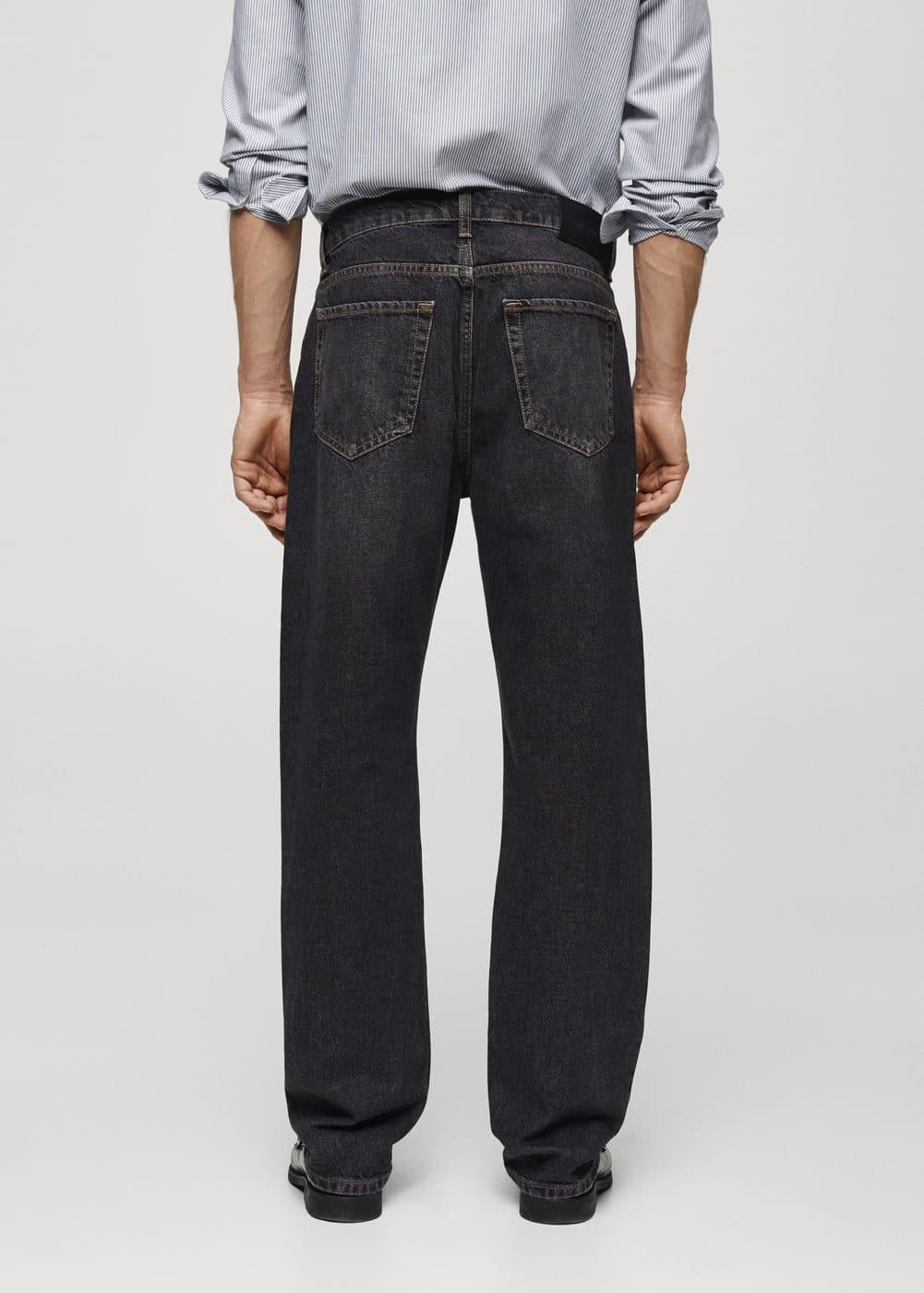 MANGO MAN - Relaxed fit dark wash jeans open greyMen Product Image