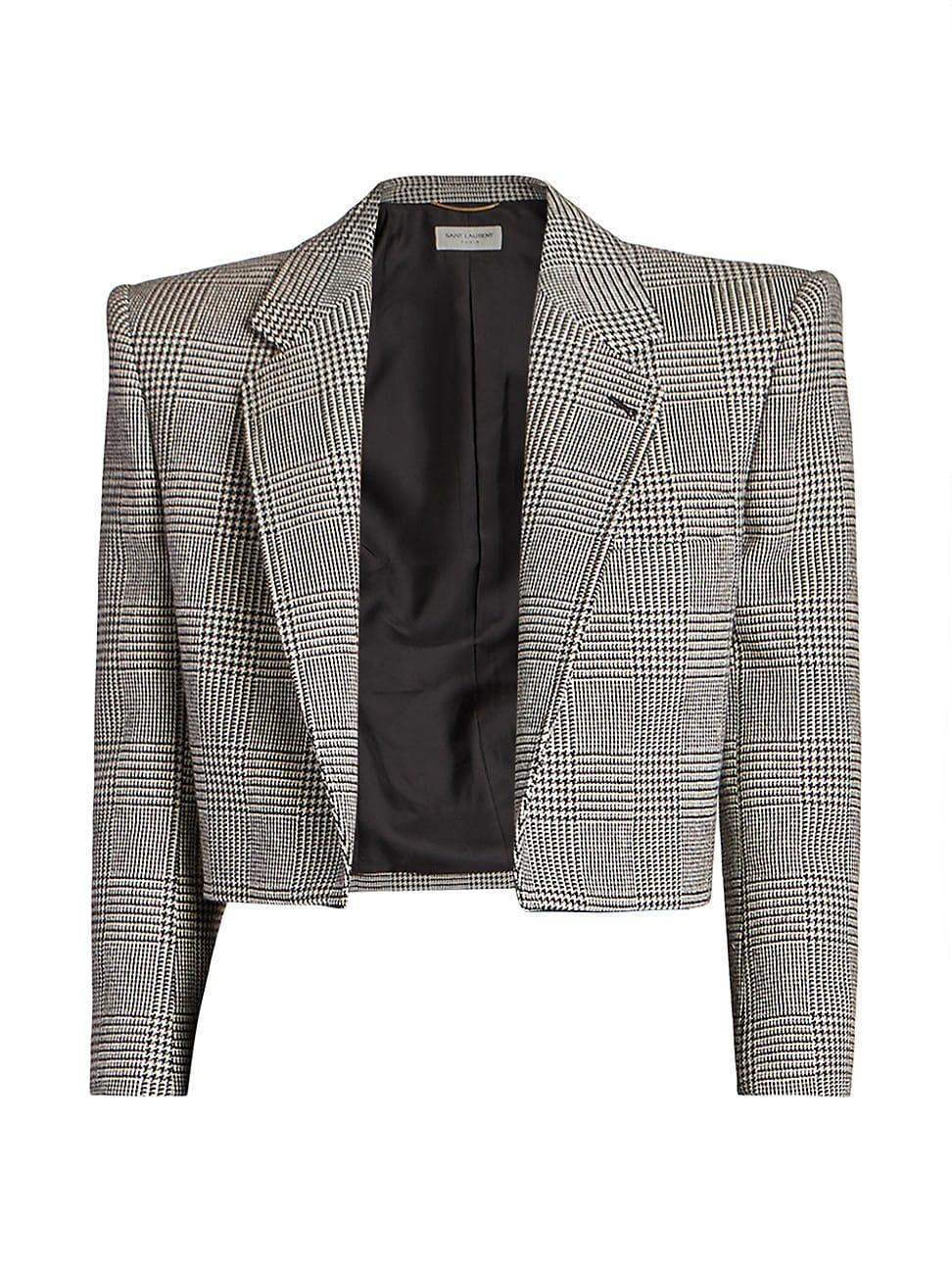 Womens Glen Check Cropped Blazer Product Image