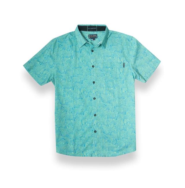 Baja Llama Mens Too Many Lines - Turquoise Zebra 7-seas Button Up Shirt Product Image