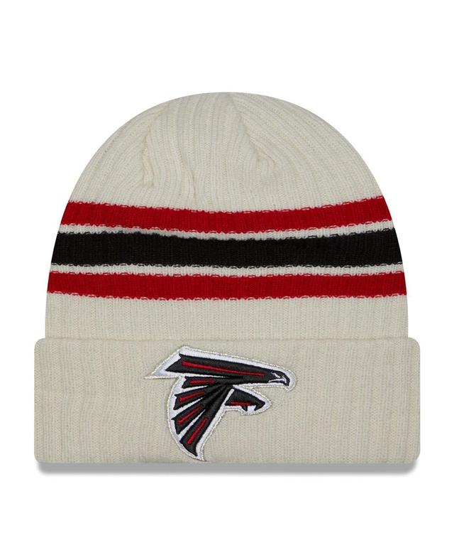 Mens New Era Cream Atlanta Falcons Vintage Cuffed Knit Hat Product Image