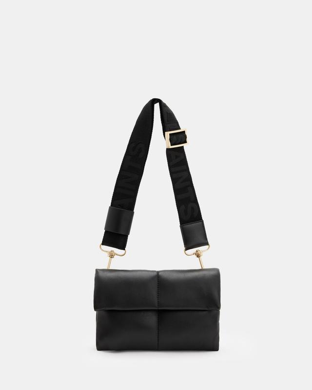 AllSaints Ezra Leather Quilted Crossbody Bag Product Image