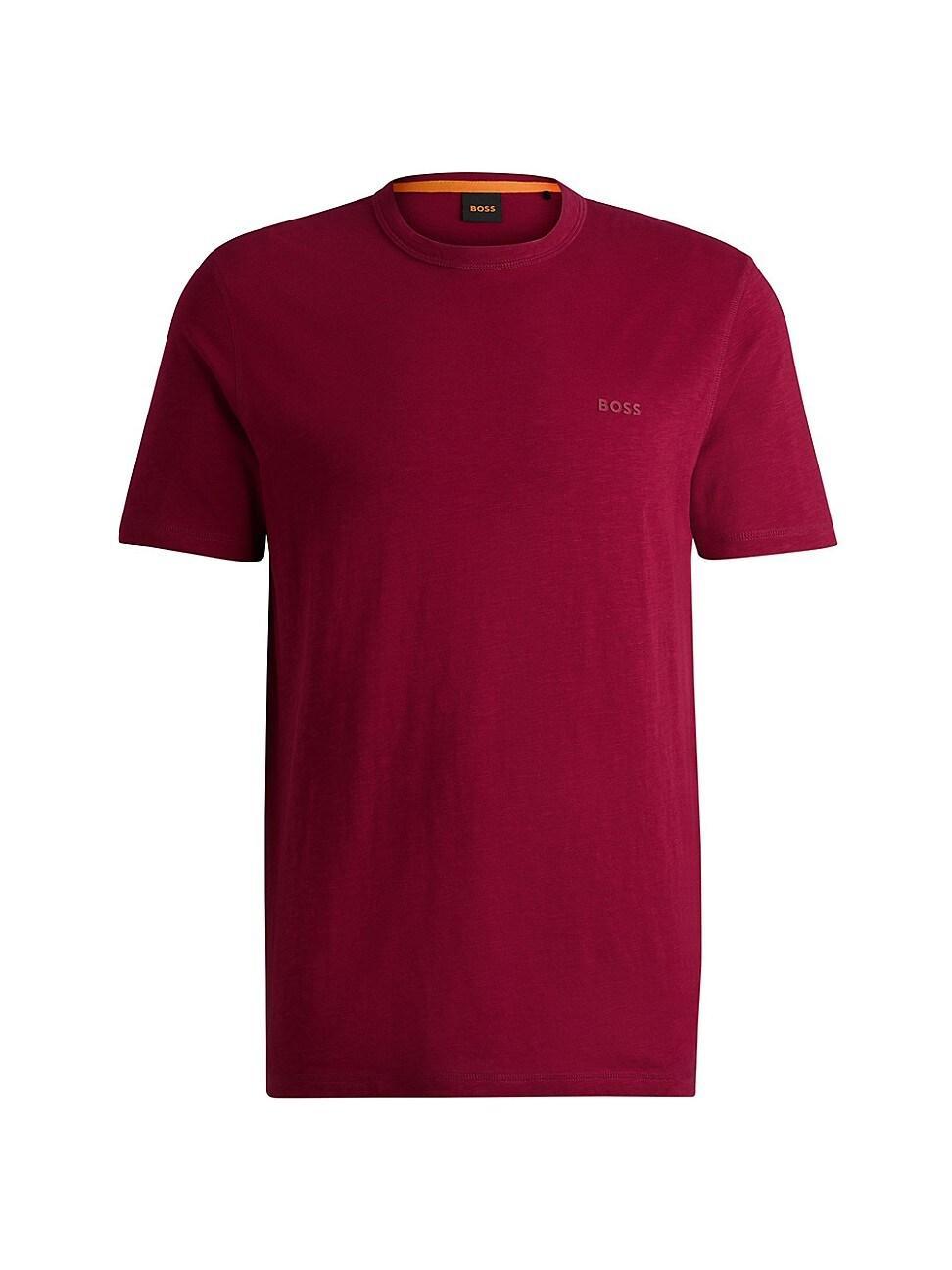 Mens Slub Cotton T-Shirt with Logo Detail Product Image