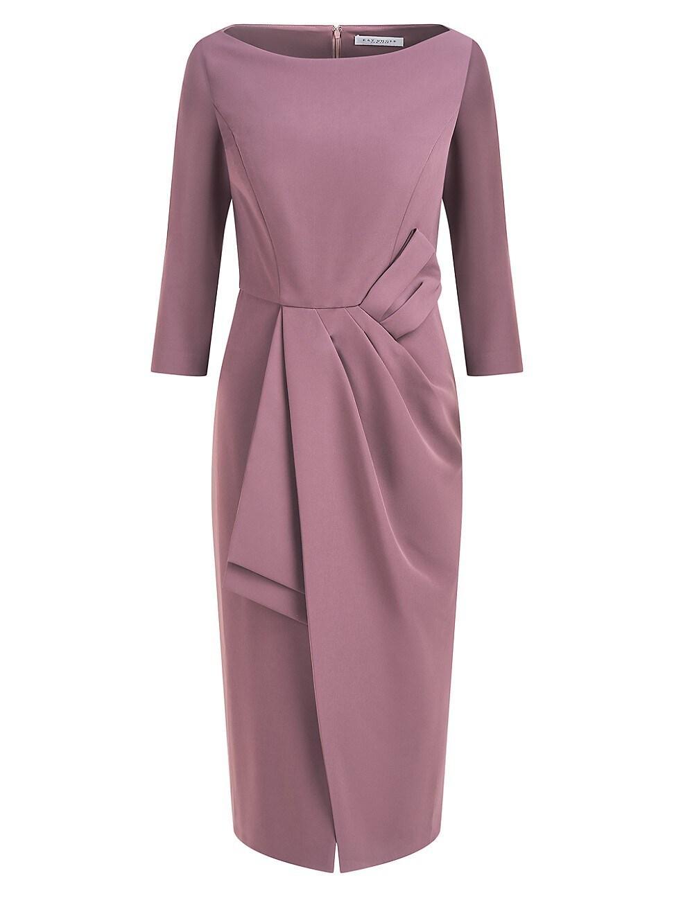 Womens Chantal Gathered Crepe Midi-Dress Product Image