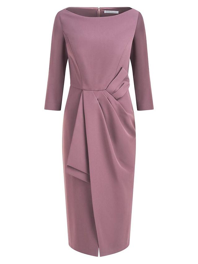 Womens Chantal Gathered Crepe Midi-Dress Product Image