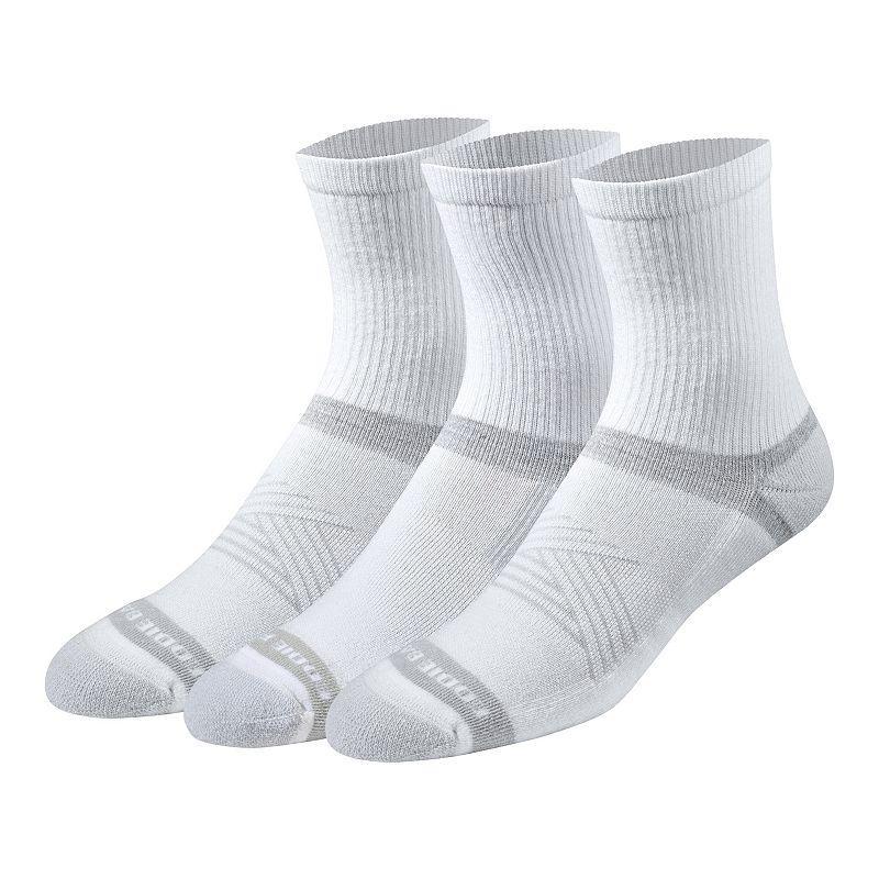 Mens Eddie Bauer Performance Hiking Crew Socks 3-pack White Product Image