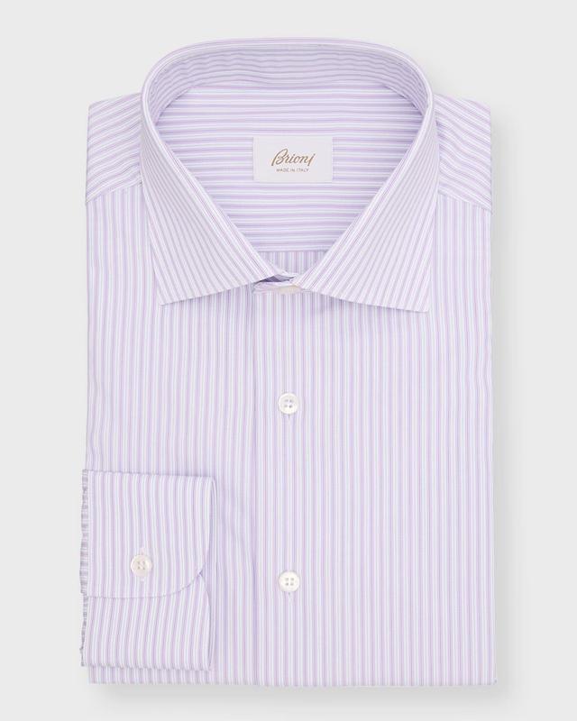 Mens Cotton Micro-Stripe Dress Shirt Product Image