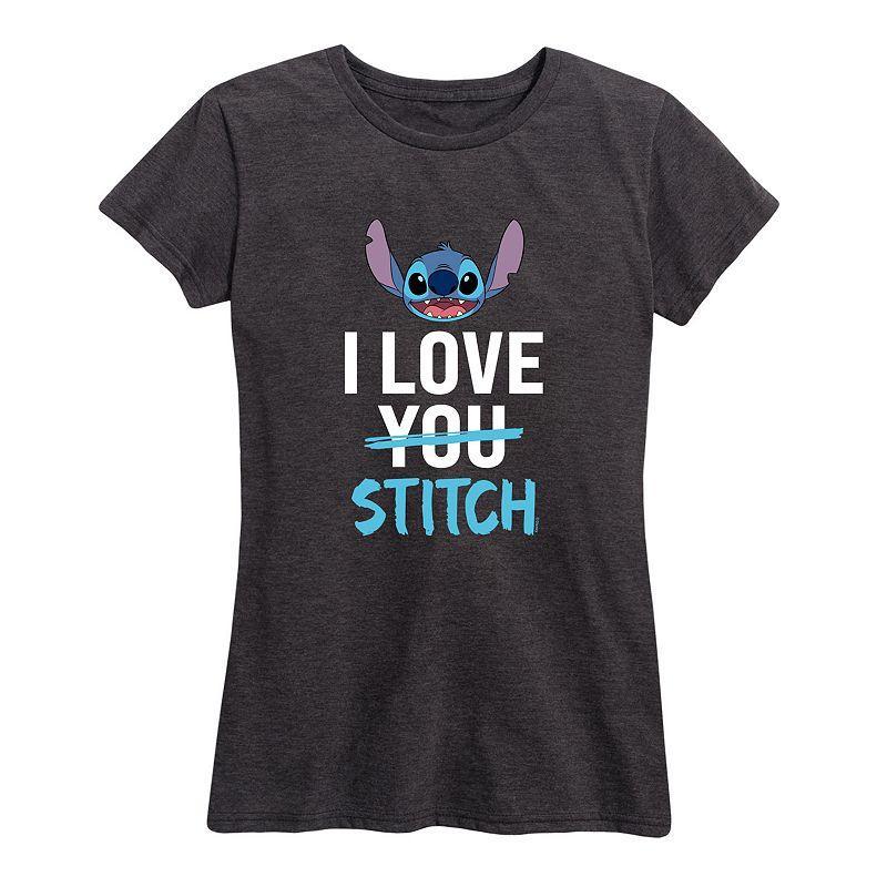 Disneys Lilo & Stitch Womens I Love Stitch Graphic Tee Product Image