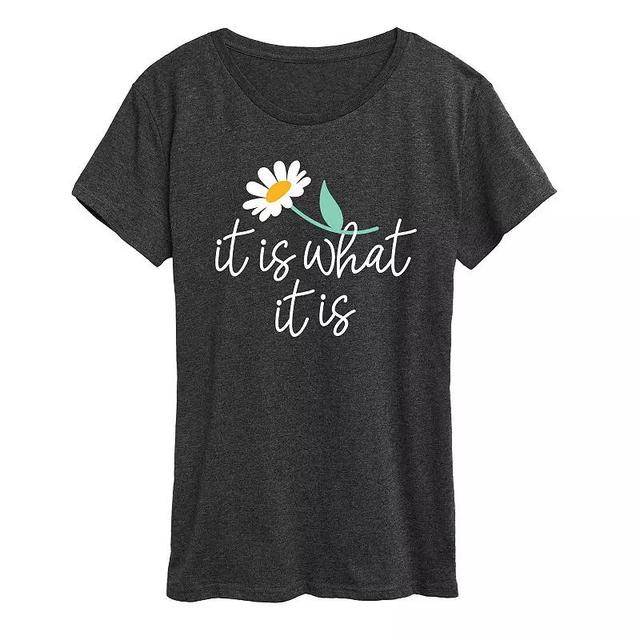 Plus It Is What It Is Graphic Tee, Womens Heather Grey Product Image