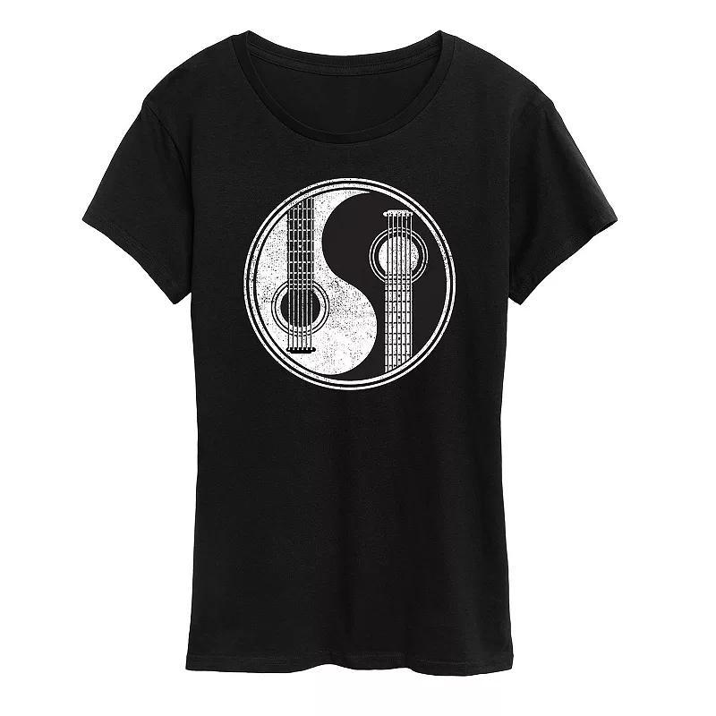 Womens Yin Yang Guitar Graphic Tee Product Image