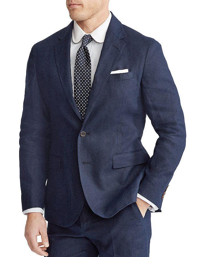 Linen Polo Soft Fit Sport Coat In Navy Product Image