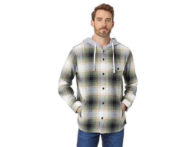 Quiksilver Kinloss Long Sleeve Hooded Flannel (Laurel Kinloss) Men's Clothing Product Image