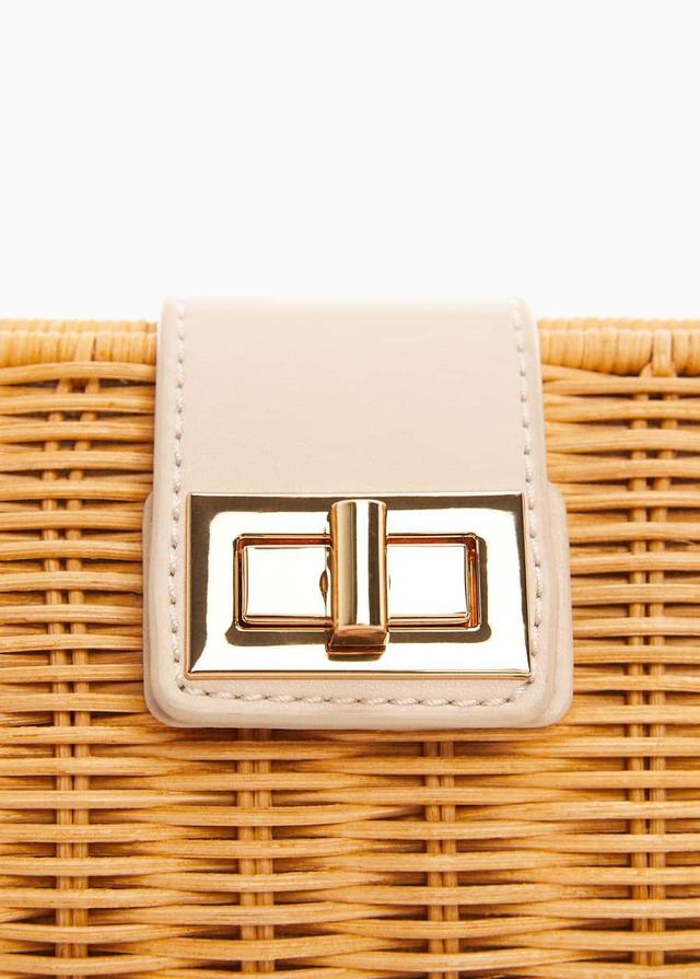 MANGO - Rattan clutch bag - One size - Women Product Image