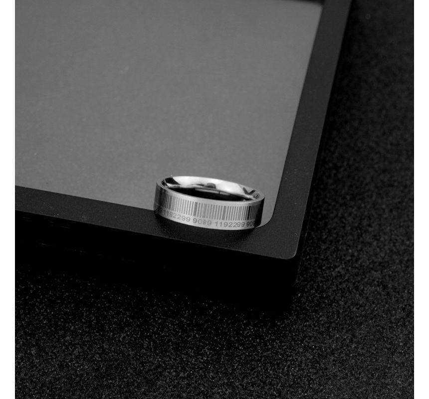 Barcode Stainless Steel Ring Product Image