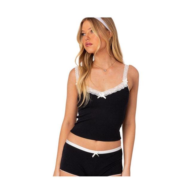 Edikted Womens Mariana Pointelle Tank Top Product Image