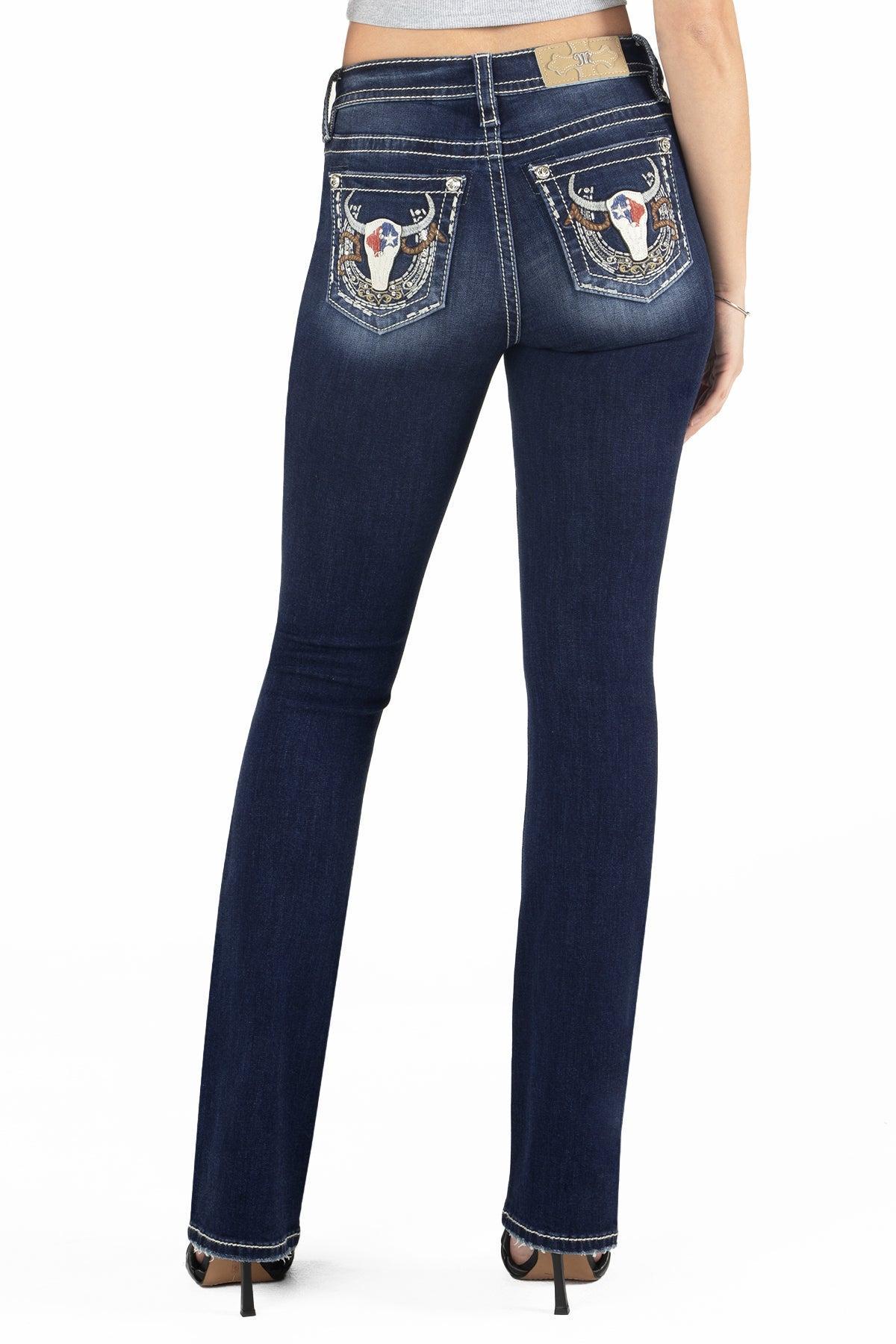 Western Longhorn Bootcut Jeans Product Image