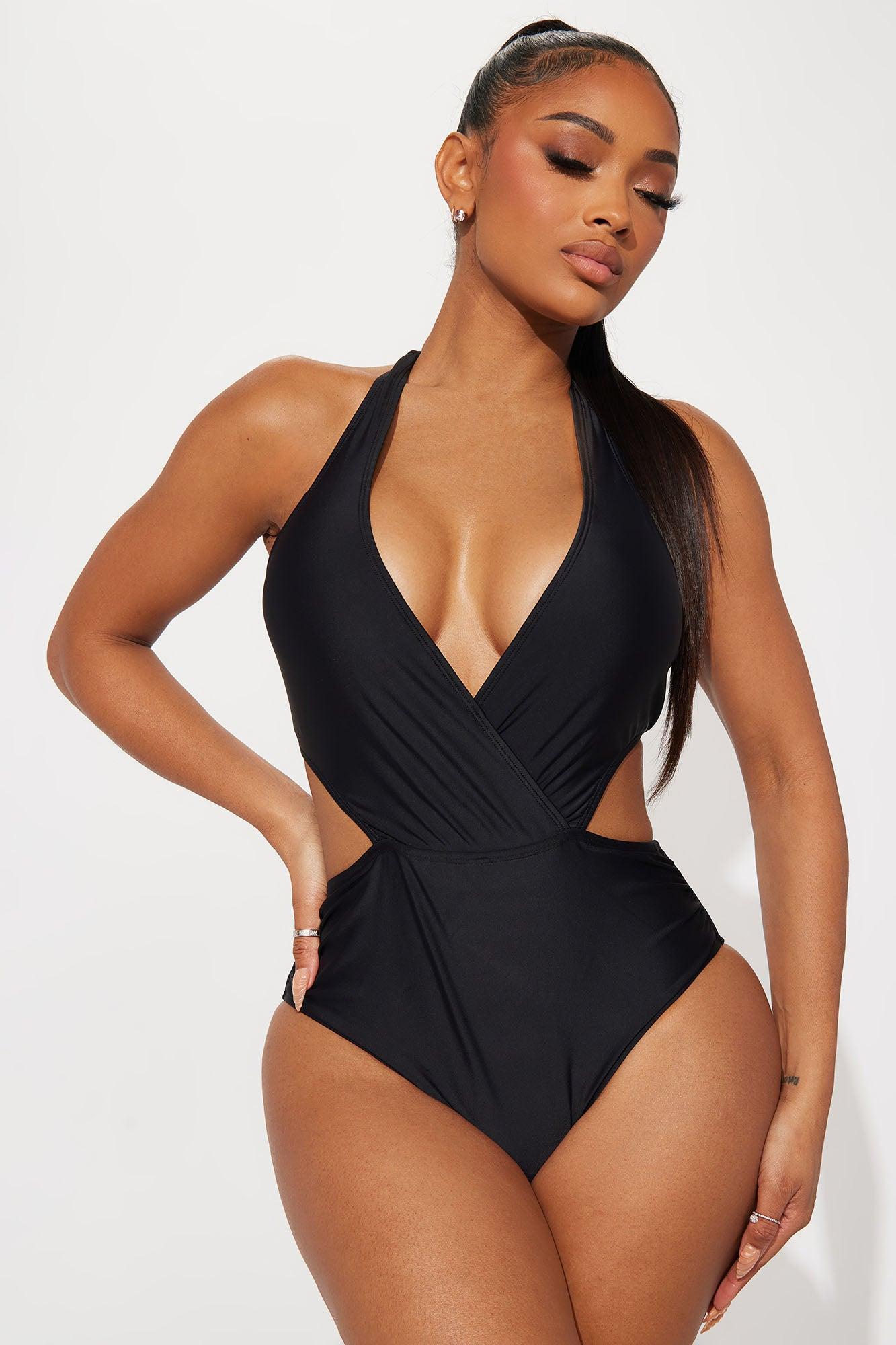 Susan Cut Out 1 Piece Swimsuit - Black Product Image