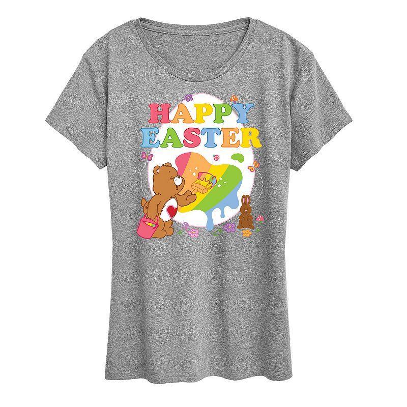 Womens Care Bears Happy Easter Egg Graphic Tee Blue Product Image