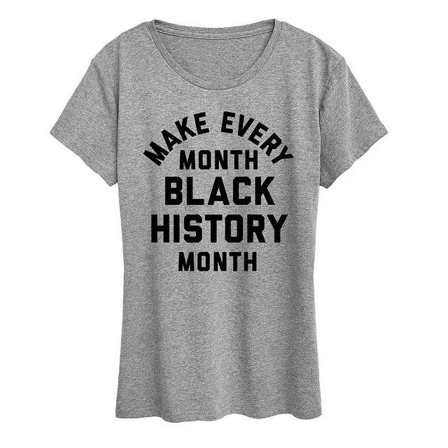 Womens Black History Month Graphic Tee Grey Green Product Image