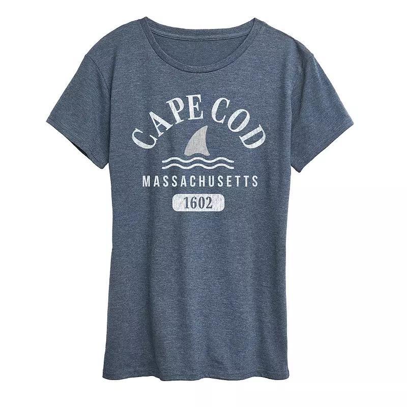 Instant Message Womens Womens Tee Shirts HEATHER - Heather Blue Cape Cod Massachusetts 1602 Graphic Tee - Women & Plus Product Image