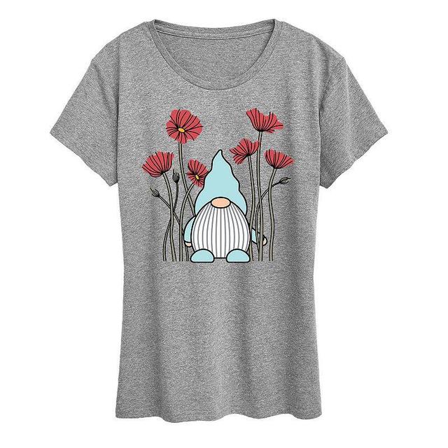 Womens Gnome In Poppies Graphic Tee Product Image