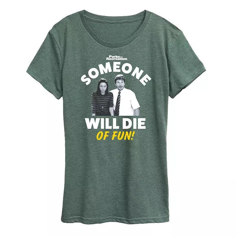 Womens Parks & Rec Die Of Fun Graphic Tee, Girls Product Image