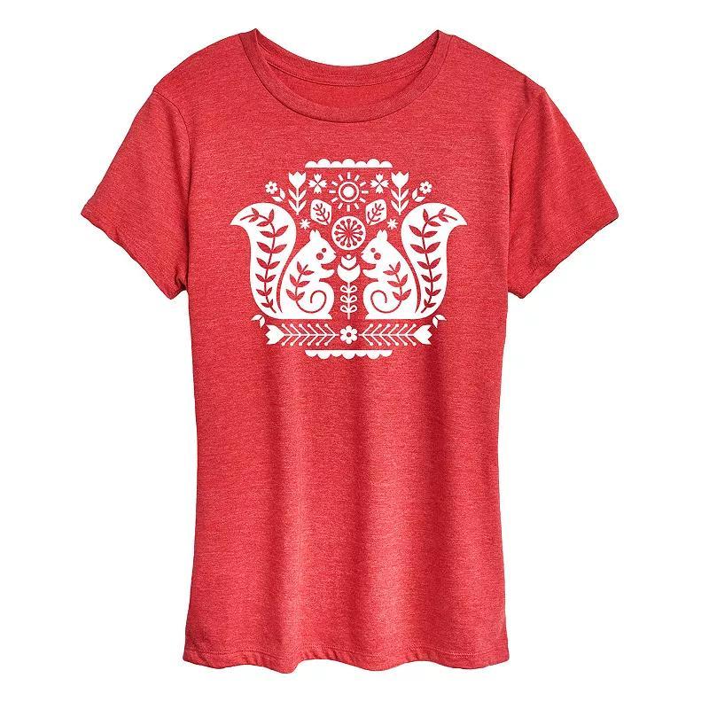 Womens Scandinavian Squirrels Flowy Tee Product Image