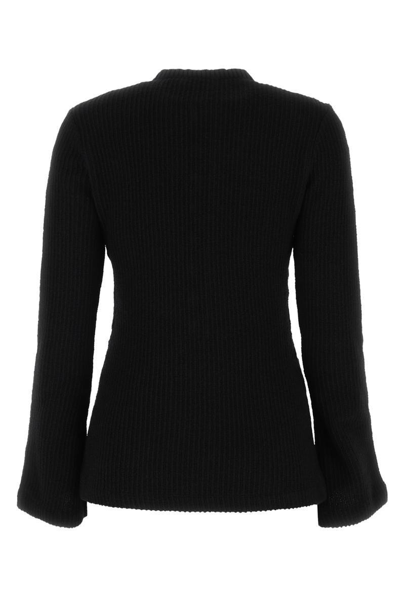 CHLOÉ Woman Sweater Black Size 8 Virgin Wool, Cotton, Polyester In 001 Product Image