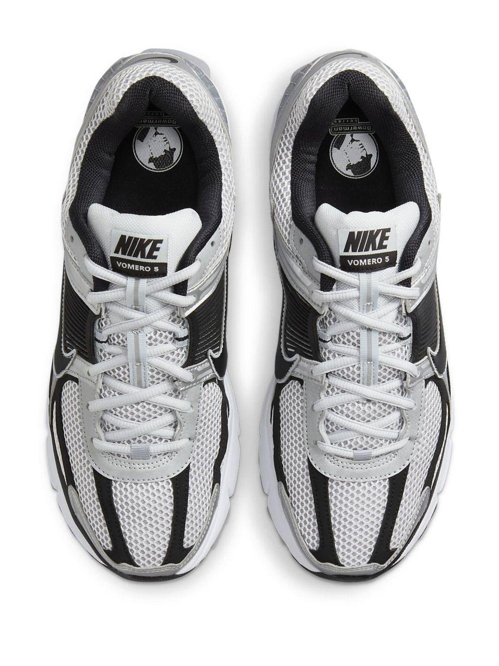 NIKE Black & Silver Zoom Vomero 5 Sneakers Product Image