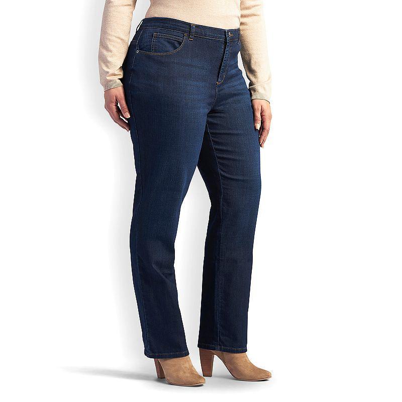 Stretch Relaxed Fit Straight Leg Jeans Plus Size Product Image