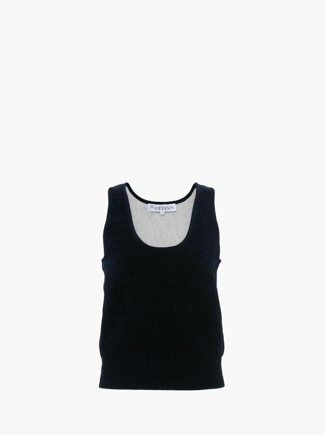 CHENILLE TANK TOP in blue | JW Anderson US  Product Image