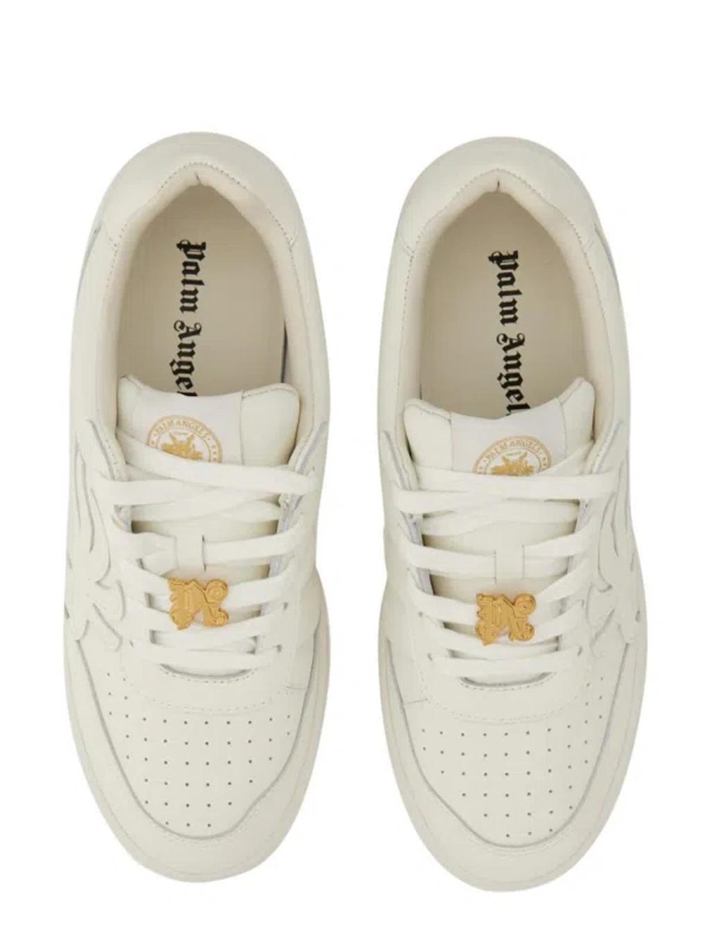 PALM ANGELS Palm University Sneaker In White Product Image