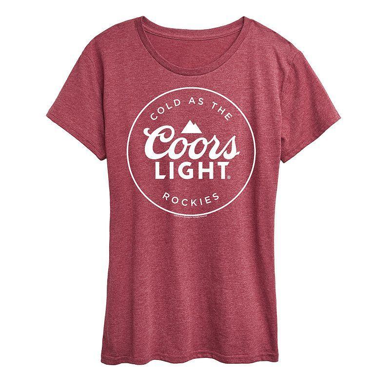 Womens Coors Logo Badge Graphic Tee Grey Wine Product Image