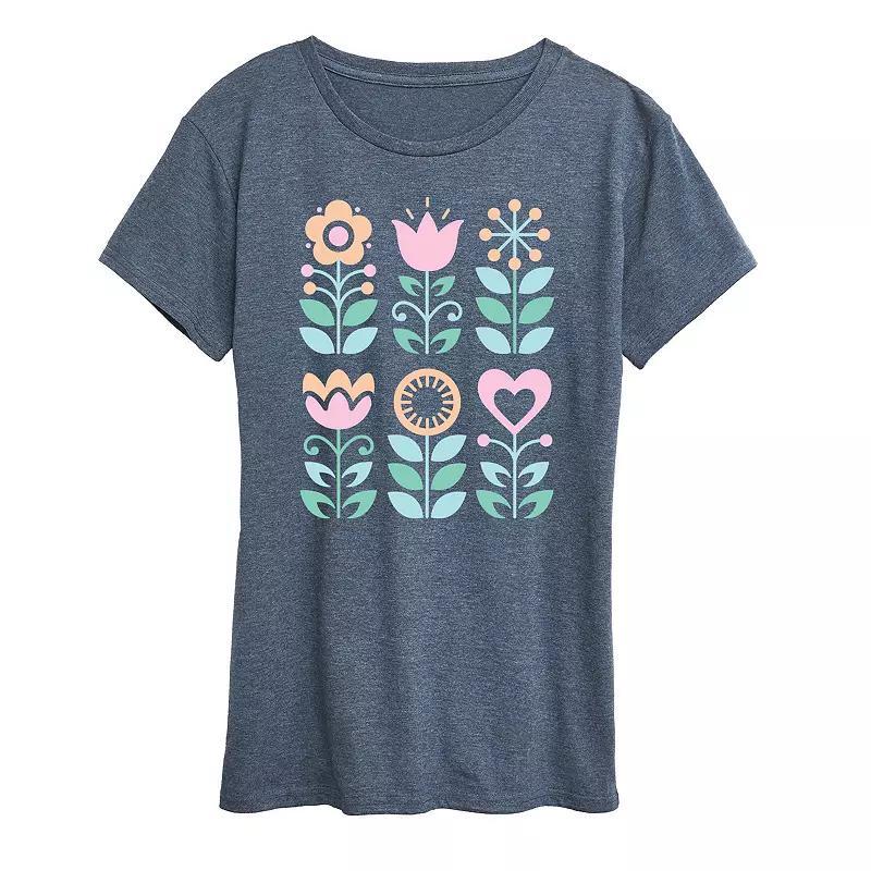 Womens Scandinavian Flowers Flowy Tee Product Image