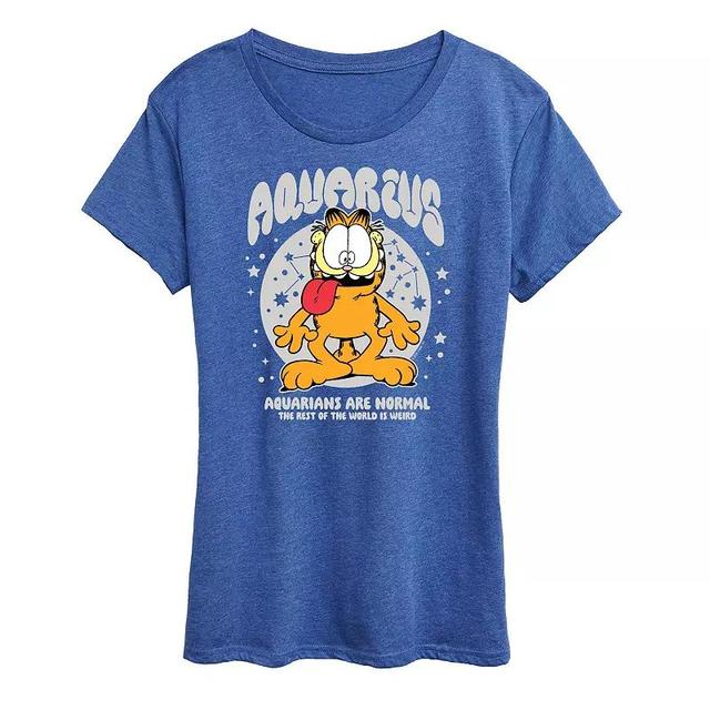 Womens Garfield Aquarius Graphic Tee Product Image