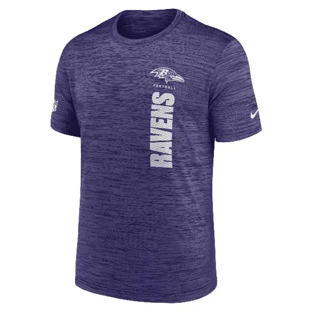 NIKE Men's Gray Baltimore Ravens 2024 Sideline Velocity Performance T-shirt Product Image