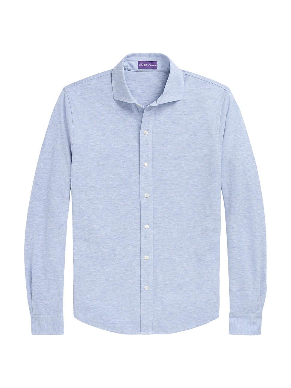 Mens Washed Cotton Piqu Shirt Product Image