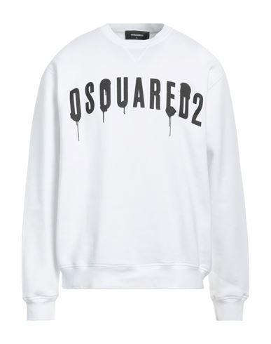 DSQUARED2 Man Sweatshirt White Size Xl Cotton Product Image