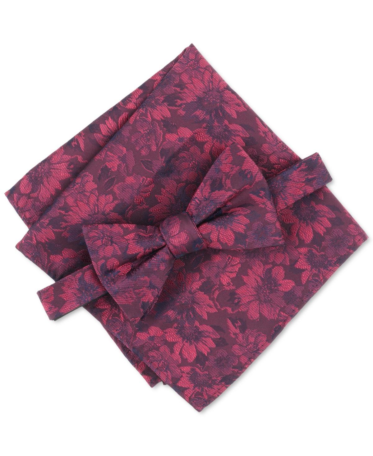 Bar Iii Mens Amber Floral Bow Tie & Pocket Square Set, Created for Macys Product Image