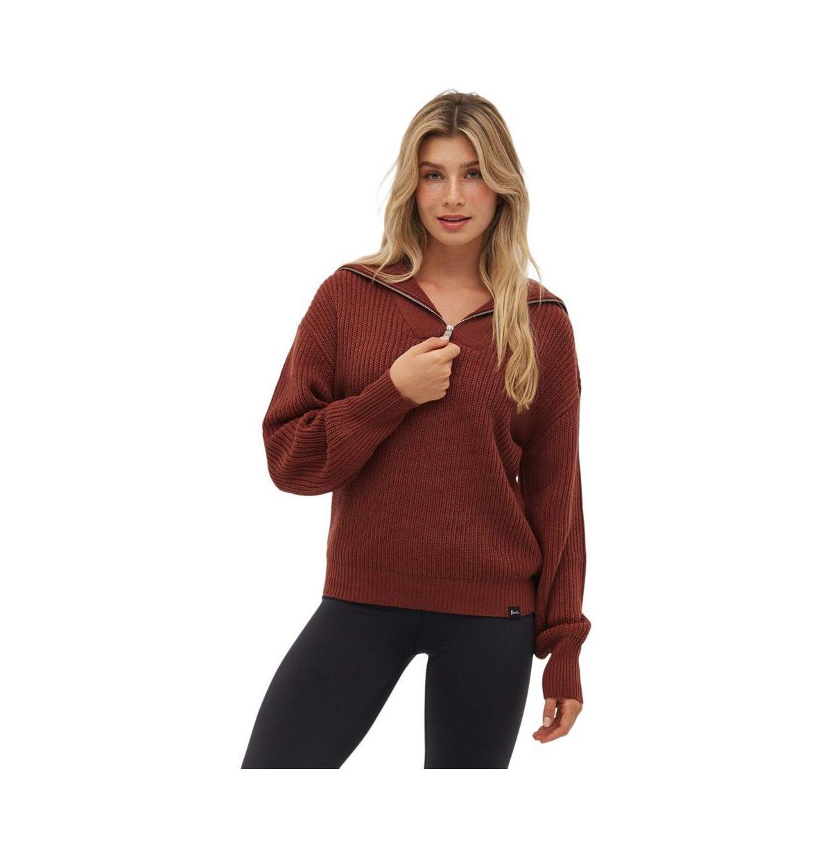 Bench Dna Womens Thurynn Oversize Zippered Funnel Sweater Product Image