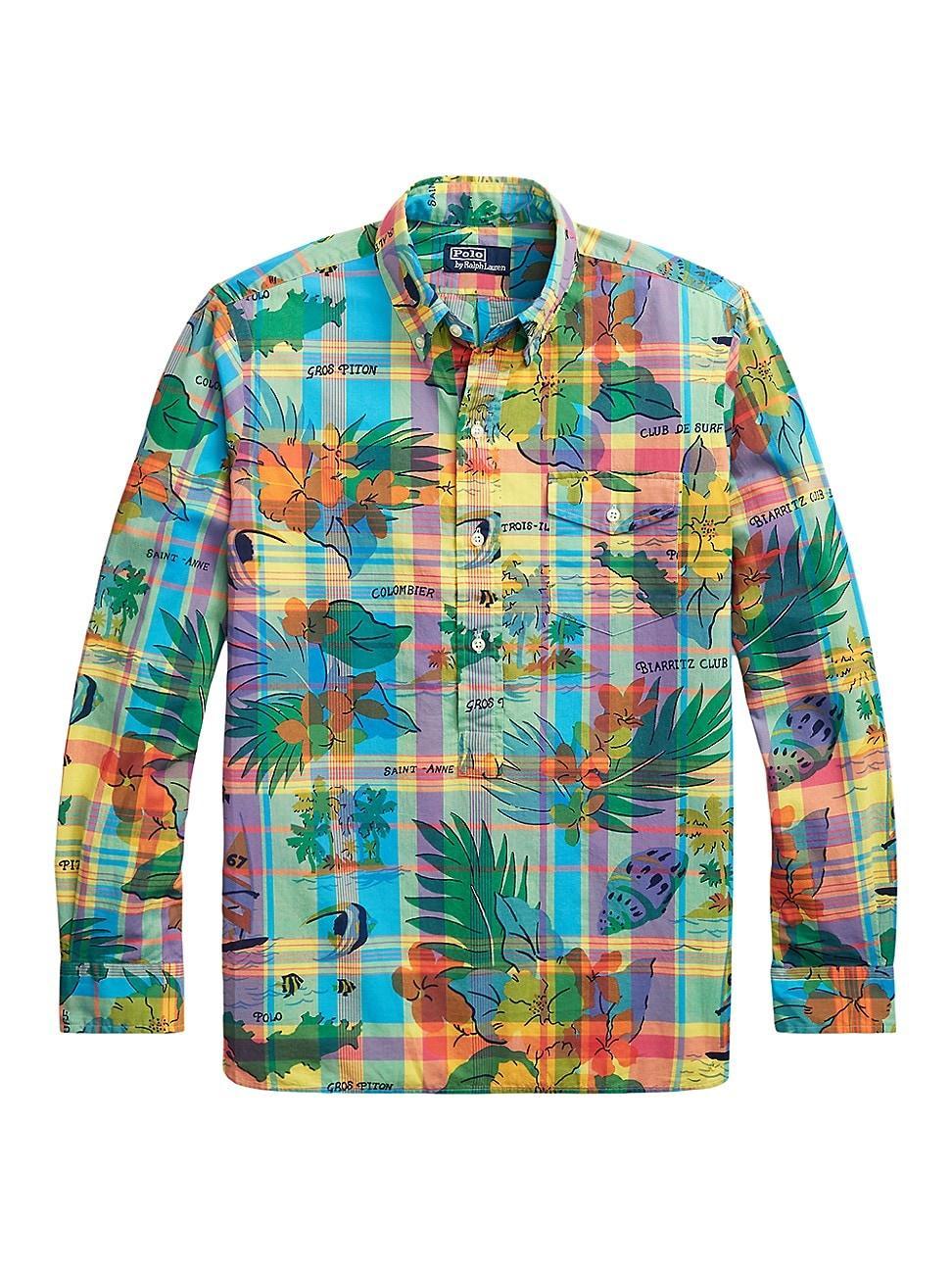 Mens Madras Long-Sleeve Sport Shirt Product Image