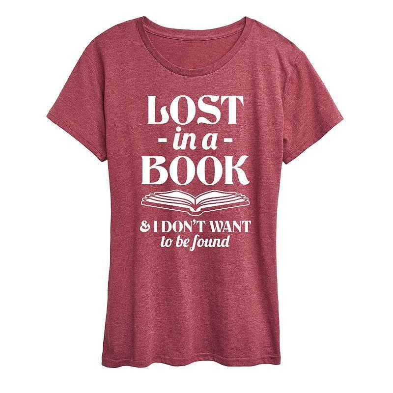 Instant Message Womens Womens Tee Shirts HEATHER Wine Lost in a Book Graphic Tee - Women, Juniors, Plus & Petite Plus Product Image