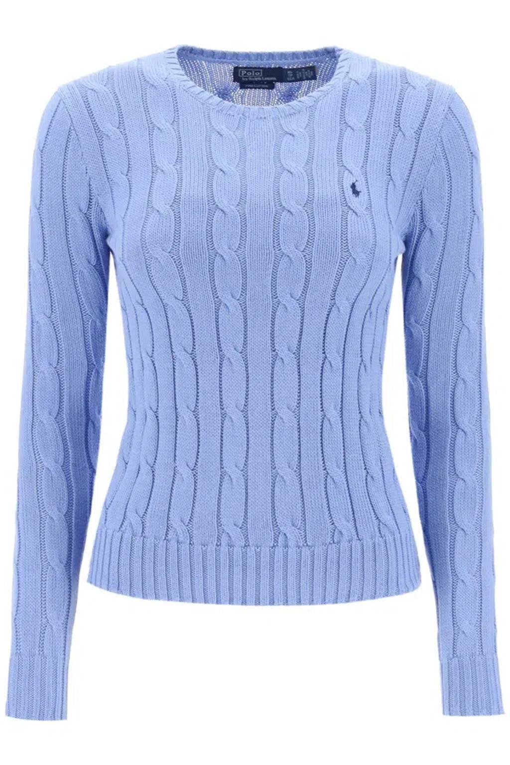 POLO RALPH LAUREN Sky Blue Cotton Sweater Product Image